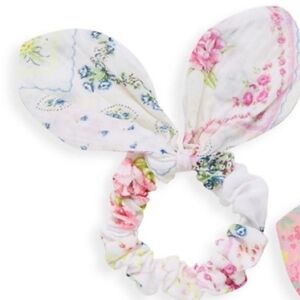 Lot 2 🎀 LoveShackFancy Floral Wanderlust Swim Gauze Cotton Hair Scrunchie Set